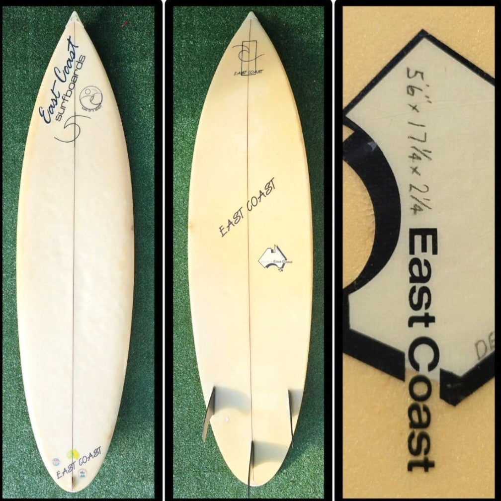 5'6 East coast surfboards Glass In Fins Custom Model