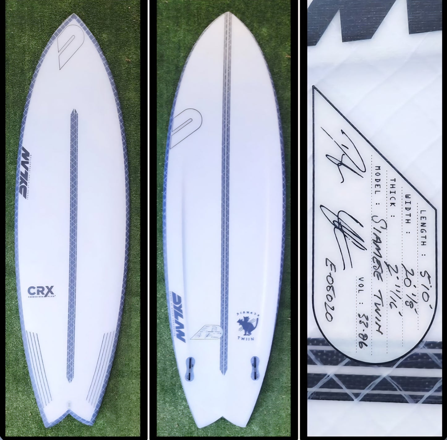 5'10 Dylan Shapes Siamese Twin Model