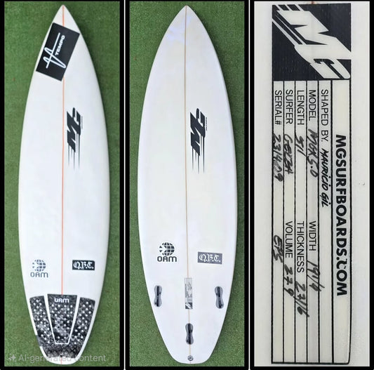 5'11 Mg Surfboard Custom MGX 5.0 Model