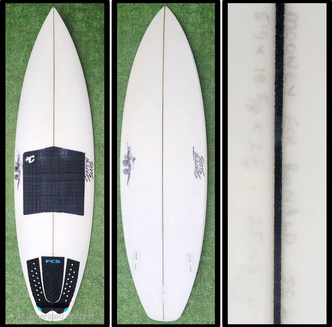 5'9 Serpent Sled FCS2 Custom Hekkaz Tekkaz Model