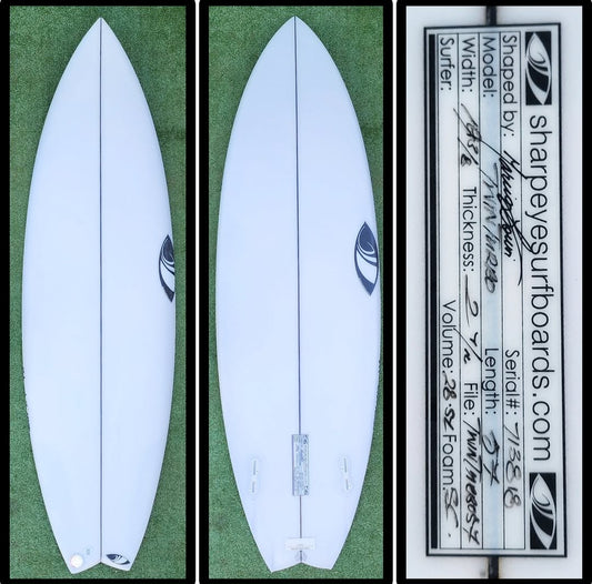 5'7 Sharpeye FCS2 Twin Turbo Model New
