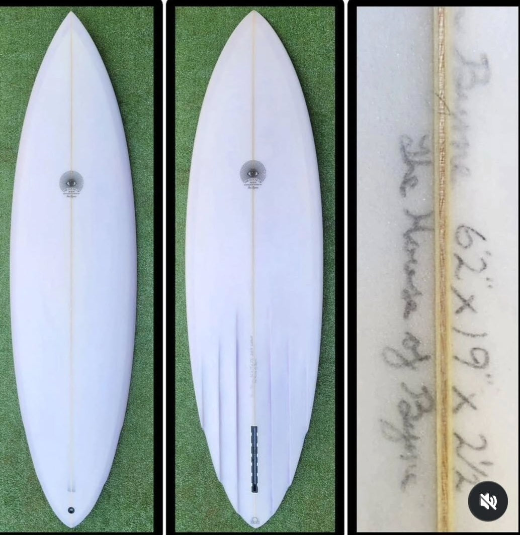 6'2 Ian Bryne Single Fin Custom Model New
