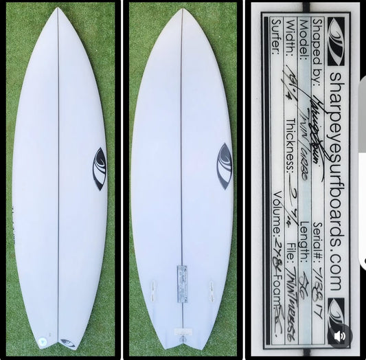 5'6 Sharpeye FCS2 Twin Turbo Model New