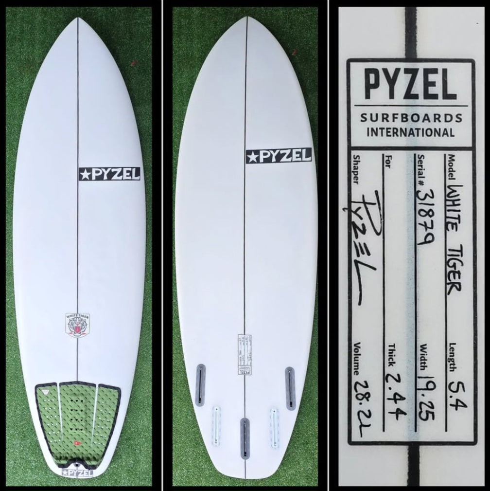 5'4 pyzel surfboards white Tiger Model