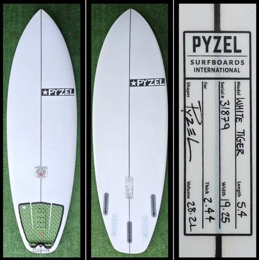5'4 pyzel surfboards white Tiger Model