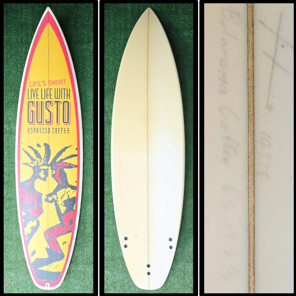 6'4 gusto Coffee Promo Surfboard Custom