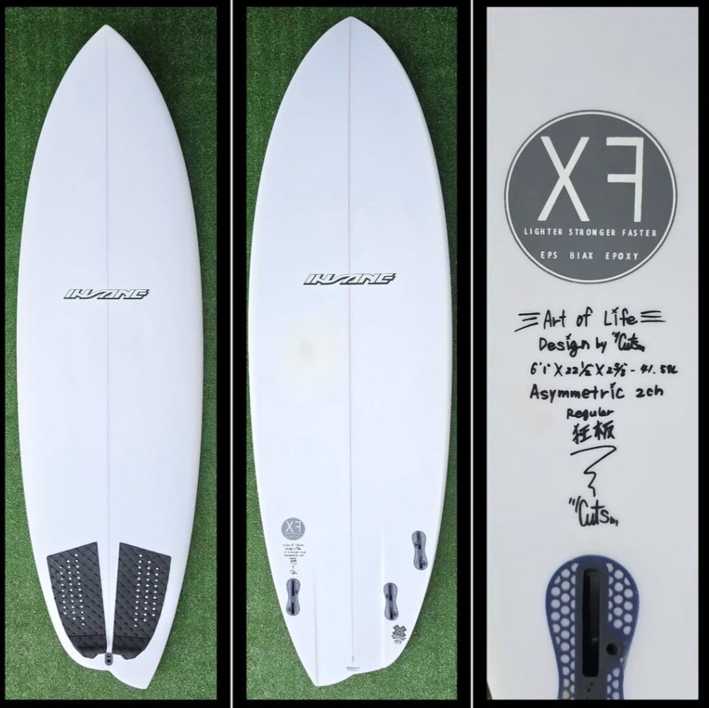 6'1 insane Asymmetrical Twin fin model