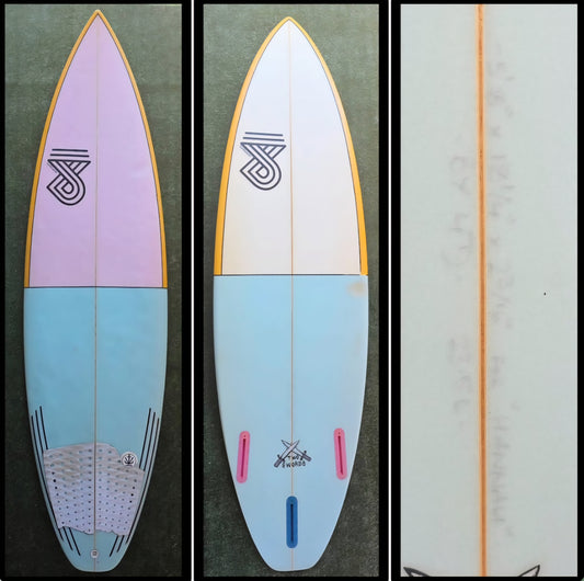 5'8 Surfboard Two Swords Model