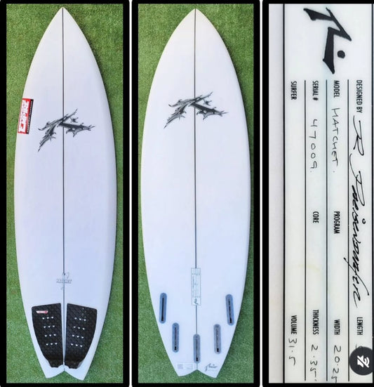 5'10 Rusty 5Fin Future Hatchet Model New