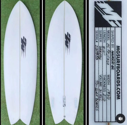 5'10 MG Future El Pescado Twin Fin New