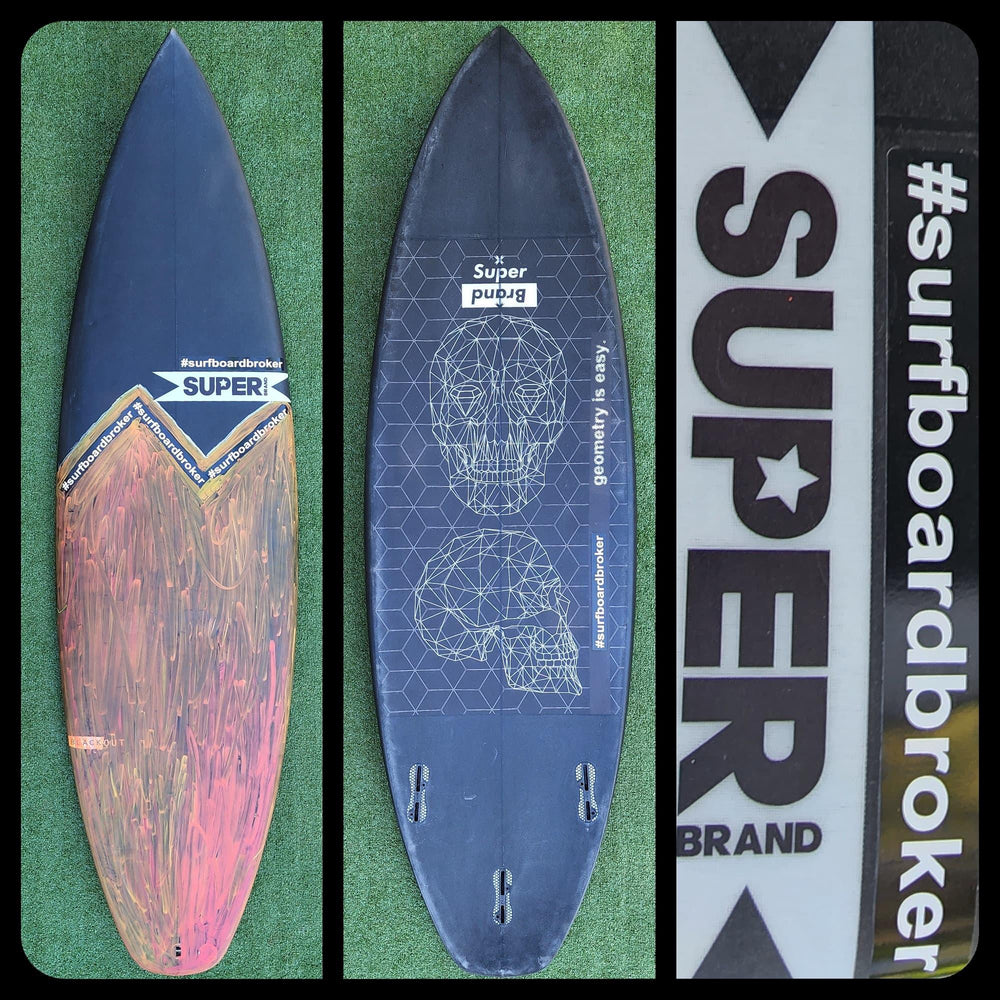5'8 Superbrand Blackout - Surfboardbroker Australia