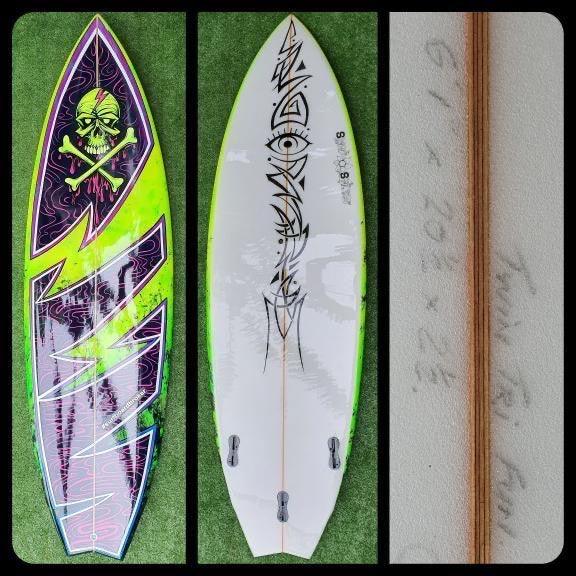 6’1 SurfSticks airbrushed NEW – Surfboardbroker Australia