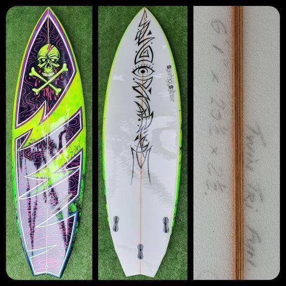 6’1 SurfSticks airbrushed NEW - Surfboardbroker Australia